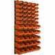 botle Stenska plošča za orodje 58 x 117 cm z 55 kos Škatla viseče Oranžna škatle Sistem za shranjevanje