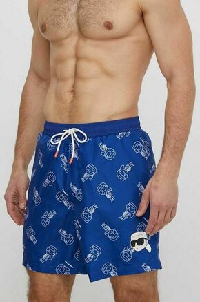 Kopalne kratke hlače Karl Lagerfeld mornarsko modra barva - mornarsko modra. Kopalne kratke hlače iz kolekcije Karl Lagerfeld