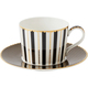 MAXWELL&amp;WILLIAMS skodelica za čaj s podstavkom Regency 240ml, črna, porcelan