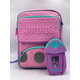 Klarion Praktična roza ergonomska šolska torba Alica + peresnica