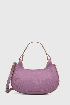 Usnjena torbica Gianni Chiarini vijolična barva - vijolična. Torba iz kolekcje Gianni Chiarini. Na zapenjanje model narejen iz naravnega usnja.