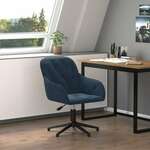vidaXL Vrtljiv pisarniški stol moder žamet