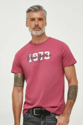 Bombažna kratka majica Pepe Jeans Wolf roza barva - roza. Lahkotna kratka majica iz kolekcije Pepe Jeans