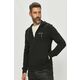 Armani Exchange pulover - črna. Pulover s kapuco iz kolekcije Armani Exchange. Model z zadrgo, izdelan iz tanke, elastične tkanine.