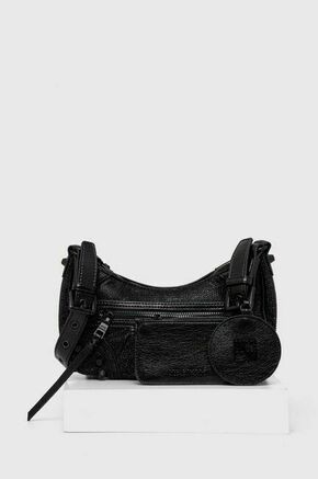 Torbica Steve Madden Bglowy črna barva - črna. Majhna torbica iz kolekcije Steve Madden. Model na zapenjanje