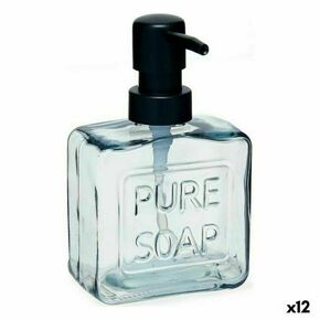 Dozator mila pure soap 250 ml kristal črna plastika (12 kosov)