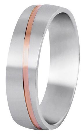 Beneto Moški dvodelni poročni prstan iz jekla SPP07 (Obseg 65 mm)