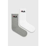 Nogavice Fila 2-pack siva barva, F4401 - siva. Visoke nogavice iz kolekcije Fila. Model izdelan iz elastičnega materiala. V kompletu sta dva para.