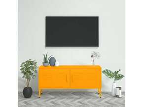 VIDAXL TV omarica gorčično rumena 105x35x50 cm jeklo