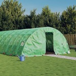 vidaXL Rastlinjak z jeklenim ogrodjem zelen 120 m² 24x5x2,3 m
