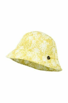Otroški bombažni klobuk Jamiks GASPARD rumena barva - rumena. Otroški klobuk iz kolekcije Jamiks. Model z ozkim robom