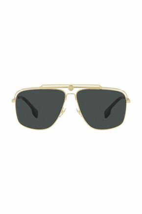Versace sončna očala 0VE2242 - zlata. Sončna očala iz kolekcije Versace. Model z gladkimi lečami in okvirji iz metala. Imajo UV 400 filter.