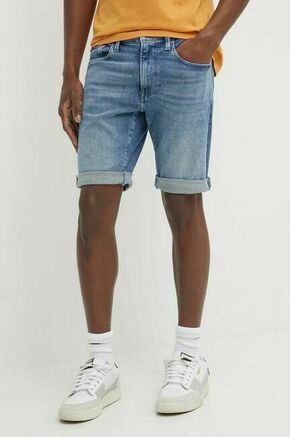 Jeans kratke hlače G-Star Raw moški - modra. Kratke hlače iz kolekcije G-Star Raw. Model izdelan iz jeansa. Model iz izjemno udobne tkanine z visoko vsebnostjo bombaža.