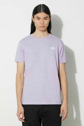 Bombažna kratka majica Alpha Industries vijolična barva - vijolična. Kratka majica iz kolekcije Alpha Industries. Model izdelan iz bombažne pletenine.