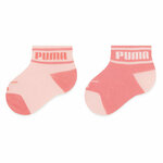 Set 2 parov otroških visokih nogavic Puma Baby Wording Sock 2P 935479 Pink 02