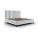 Svetlo siva oblazinjena zakonska postelja s prostorom za shranjevanje z letvenim dnom 200x200 cm Casey – Mazzini Beds