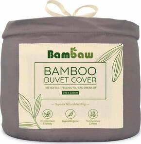 Bambaw Prevleka za odejo iz bambusa 240 x 220 cm - Dark Grey