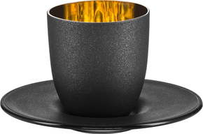 EISCH Germany Espresso skodelica s podstavkom z zlato vsebino Cosmo v darilni tubi - 1 Set