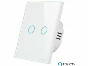 Q-touch dvojno stekleno stikalo na dotik q-touch belo