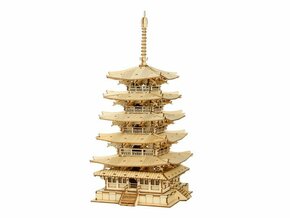 Robotime lesena 3D sestavljanka Petnadstropna pagoda