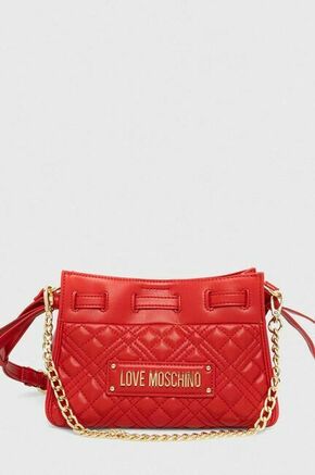 Torbica Love Moschino rdeča barva - rdeča. Majhna torbica iz kolekcije Love Moschino. Model na zapenjanje