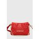 Torbica Love Moschino rdeča barva - rdeča. Majhna torbica iz kolekcije Love Moschino. Model na zapenjanje, izdelan iz ekološkega usnja.
