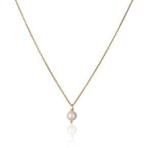 JwL Luxury Pearls Čudovita pozlačena ogrlica s pravim belim biserom JL0679
