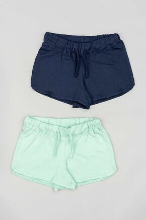 Otroške bombažne kratke hlače zippy 2-pack zelena barva - zelena. Otroški kratke hlače iz kolekcije zippy. Model izdelan iz pletenine.