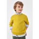 Otroški bombažen pulover Mayoral rumena barva - rumena. Otroške Pulover iz kolekcije Mayoral. Model izdelan iz tanke pletenine. Model iz izjemno udobne bombažne tkanine.