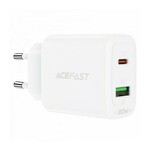 AceFast A25 omrežni polnilnik, USB + USB-C, PD 20W (bela)