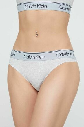 Tangice Calvin Klein Underwear siva barva - siva. Tangice iz kolekcije Calvin Klein Underwear. Model izdelan iz udobne pletenine.