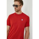 Bombažna kratka majica North Sails rdeča barva - rdeča. Kratka majica iz kolekcije North Sails, izdelana iz tanke, elastične pletenine. Model iz izjemno udobne bombažne tkanine.