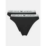 Emporio Armani Underwear Set 2 parov spodnjih hlačk 163337 3F227 00020 Črna