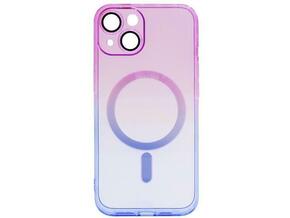 Chameleon Apple iPhone 14 - Gumiran magnetni ovitek (TPU Magnetic) - ombre vijoličen-moder