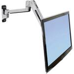 Ergotron LX Sit-Stand Wall Mount LCD Arm, poliran - prilagodljiv stenski nosilec za monitorje do 42"