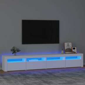 Vidaxl TV omarica z LED lučkami bela 240x35x40 cm