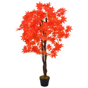 Umetna rastlina javorjevo drevo z loncem rdeča 120 cm