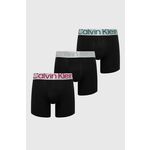 Boksarice Calvin Klein Underwear 3-pack moški - črna. Boksarice iz kolekcije Calvin Klein Underwear. Model izdelan iz elastične pletenine. V kompletu so trije pari.