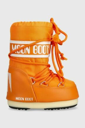 Otroške snežke Moon Boot oranžna barva - oranžna. Zimski čevlji iz kolekcije Moon Boot. Podloženi model izdelan iz sintetičnega materiala.