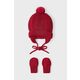 Komplet za dojenčka Mayoral Newborn rdeča barva - rdeča. Komplet za dojenčka iz kolekcije Mayoral Newborn. Model izdelan iz enobarvne pletenine.