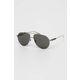 Sončna očala Gucci moški, srebrna barva - srebrna. Sončna očala iz kolekcije Gucci. Model z enobarvnimi stekli in okvirji iz kovine. Ima filter UV 400.