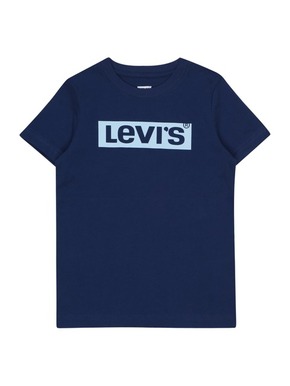 Otroška bombažna kratka majica Levi's mornarsko modra barva - modra. Otroške kratka majica iz kolekcije Levi's. Model izdelan iz tanke