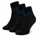 Set 3 parov unisex visokih nogavic Reebok R0255-SS24 (3-pack) Črna