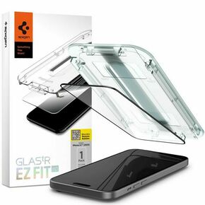 Zaščitno Kaljeno Steklo za telefon iPhone 15 Spigen Glas.TR ”EZ FIT” Black