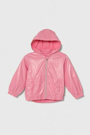 Otroška jakna United Colors of Benetton roza barva - roza. Otroški jakna iz kolekcije United Colors of Benetton. Nepodložen model
