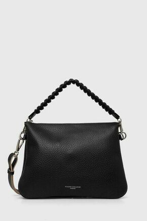 Usnjena torbica Gianni Chiarini črna barva - črna. Majhna torbica iz kolekcije Gianni Chiarini. Model na zapenjanje