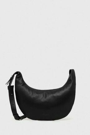 Usnjena torbica Marc O'Polo črna barva - črna. Velika torbica iz kolekcije Marc O'Polo. Model na zapenjanje