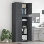 vidaXL Omarica za shranjevanje 2 kos Antracit 80 x 40 x 210 cm Jeklo