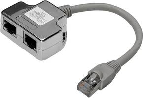 Slomart adapter rj45 na kablu / 2x zaslon vtičnice rj45