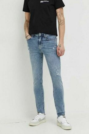 Kavbojke Karl Lagerfeld Jeans moški - modra. Kavbojke iz kolekcije Karl Lagerfeld Jeans skinny kroja